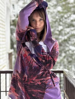 Robe & Tank Top Set — Purple Watercolor