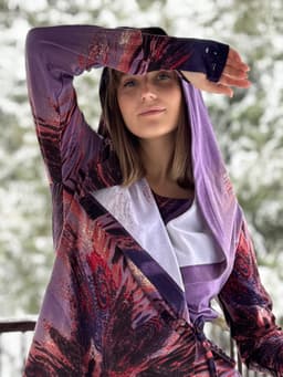 Robe & Tank Top Set — Purple Watercolor