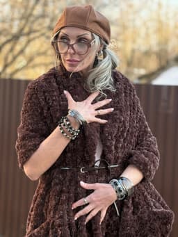 Vest/Cape with Pockets and Belt — Chocolate