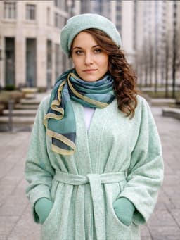 Unlined Kaftan Coat with Belt — Sage