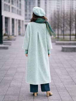 Unlined Kaftan Coat with Belt — Sage