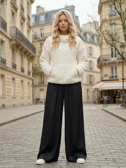 Faux Fur Hoodie — White
