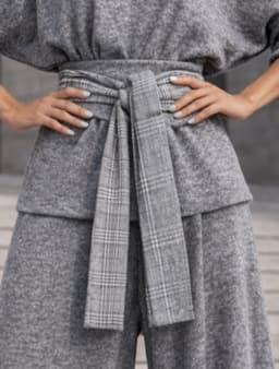 Reversible Sash — Grey Melange