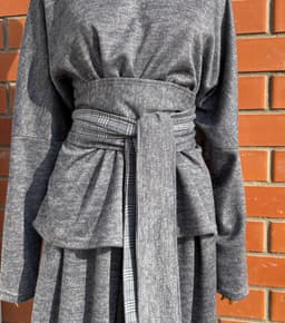 Reversible Sash — Grey Melange