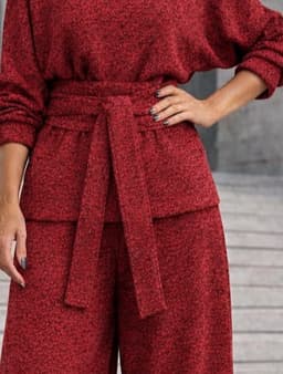Sash — Burgundy-Red Melange
