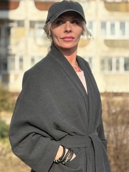 Lined Kimono Coat — Grey