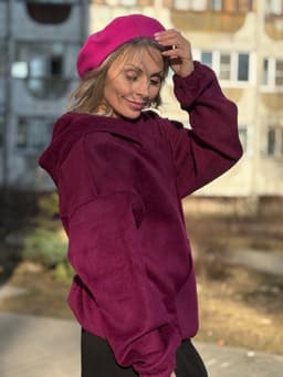 Hoodie Coat — Violet