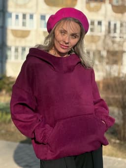 Hoodie Coat — Violet