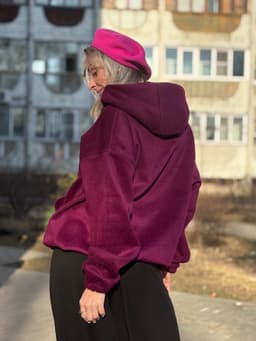 Hoodie Coat — Violet