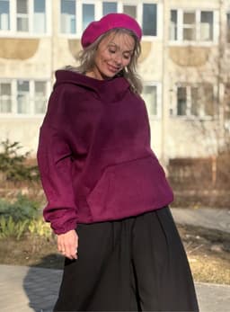 Hoodie Coat — Violet