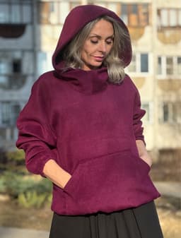 Hoodie Coat — Violet