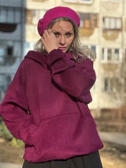 Hoodie Coat — Violet