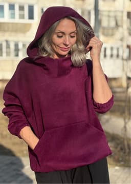 Hoodie Coat — Violet