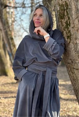 Palazzo Pants with Sash — Micro Corduroy