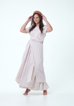 Ruffle Skirt with Pockets — White