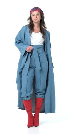 Creased Denim Pants