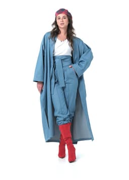 Creased Denim Pants