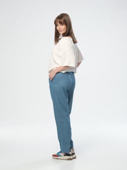 Creased Denim Pants
