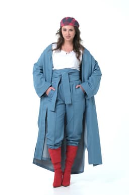 Creased Denim Pants