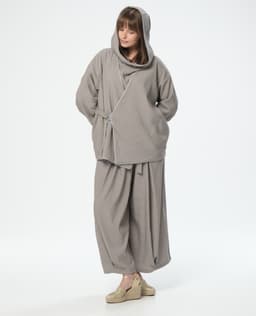 Tie-Waist Culottes — Cappuccino