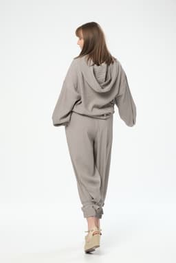 Tie-Waist Culottes — Cappuccino