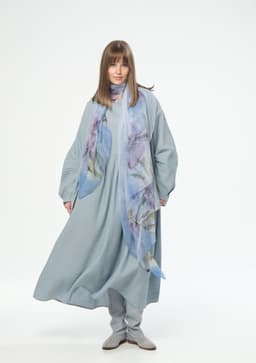 Boho Dress — Crinkled Linen, Sky Blue