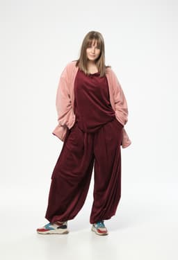 Reversible Sweatshirt — Burgundy & Dusty Rose Corduroy