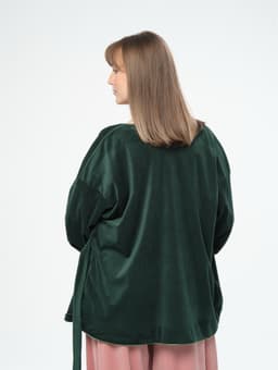 Reversible Corduroy Sweatshirt — Emerald