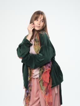 Reversible Corduroy Sweatshirt — Emerald