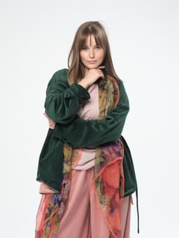 Reversible Corduroy Sweatshirt — Emerald