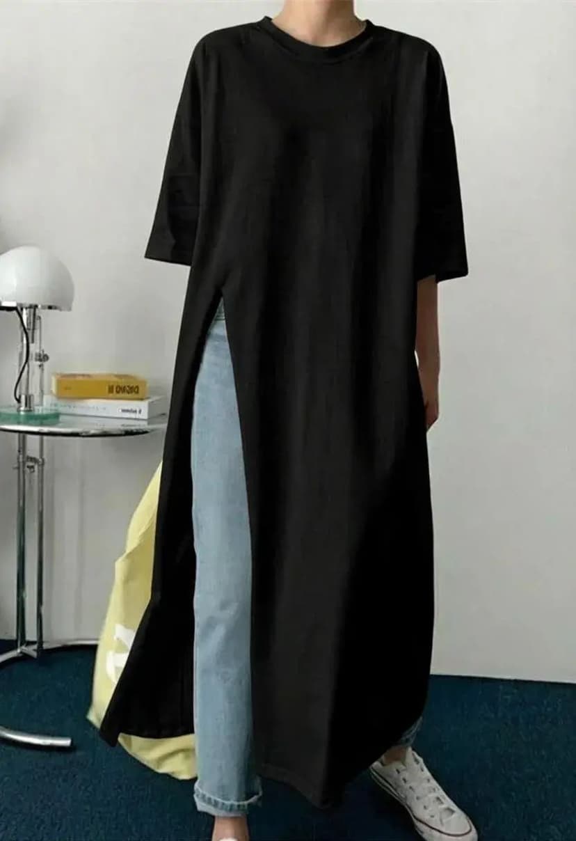 T-Shirt Dress — Black