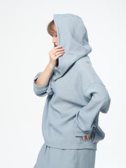 Hoodie & Culottes Suit — Sky Blue