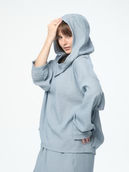 Hoodie & Culottes Suit — Sky Blue