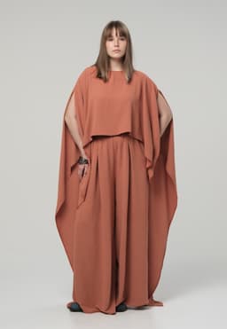Palazzo Pants with Belt — Terracotta
