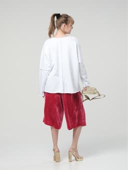 Reversible Longsleeve with Sash — White