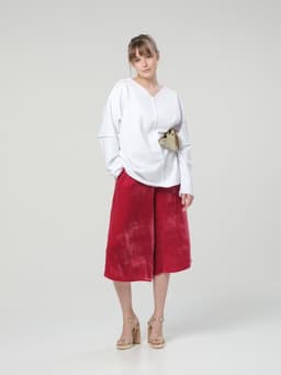 Reversible Longsleeve with Sash — White