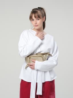 Reversible Longsleeve with Sash — White