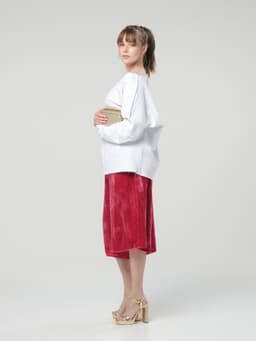 Reversible Longsleeve with Sash — White