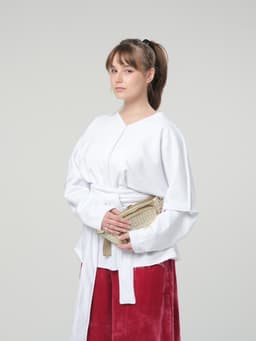Reversible Longsleeve with Sash — White
