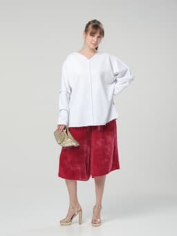 Reversible Longsleeve with Sash — White