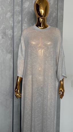T-Shirt Dress — Lurex, Grey