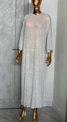 T-Shirt Dress — Lurex, Grey