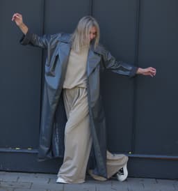 Palazzo Pants — Knit, Sand