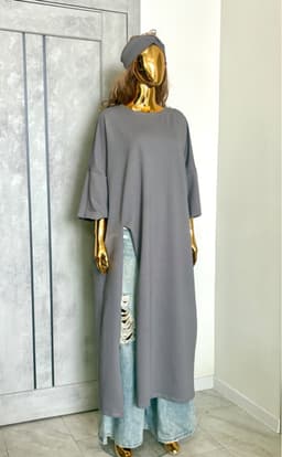 T-Shirt Dress with Headband — Lilac Mist
