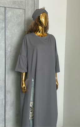 T-Shirt Dress with Headband — Lilac Mist