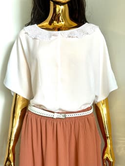 White Blouse with Collar