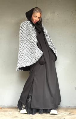 Assassin Dress — Black, Loopback Fleece, Heavy Fabric