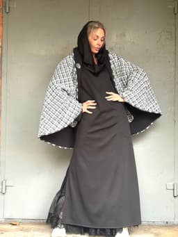 Assassin Dress — Black, Loopback Fleece, Heavy Fabric