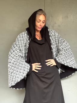 Assassin Dress — Black, Loopback Fleece, Heavy Fabric