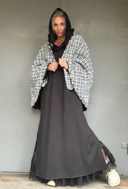 Assassin Dress — Black, Loopback Fleece, Heavy Fabric